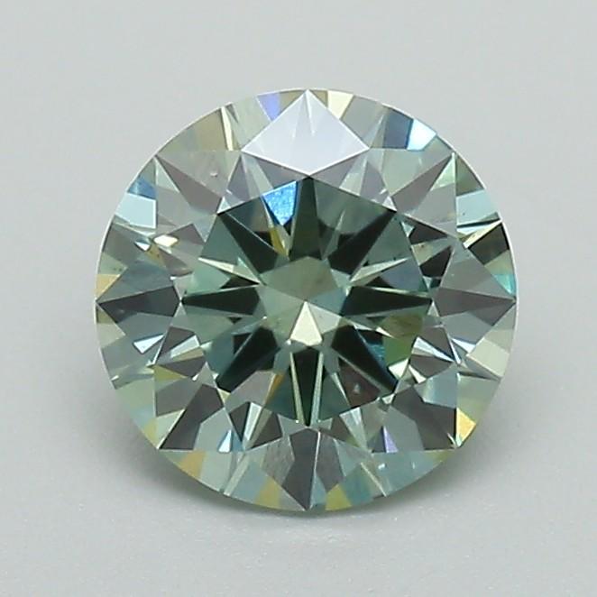 1.02 Ct. Fancy Intense Green Round Lab Grown Diamond