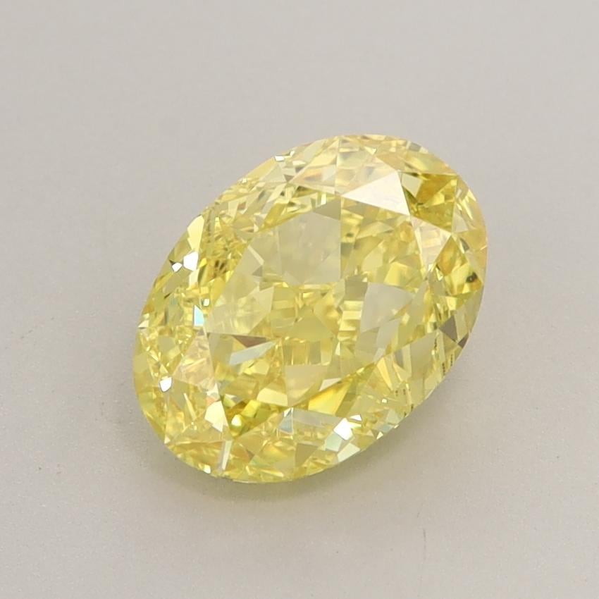 1.79 Ct. Fancy Vivid  Yellow Oval Lab Grown Diamond