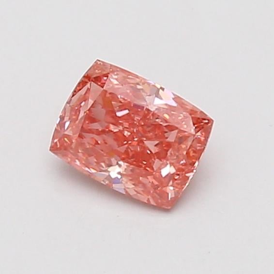 0.52 Ct. Fancy Vivid Pink Cushion Lab Grown Diamond