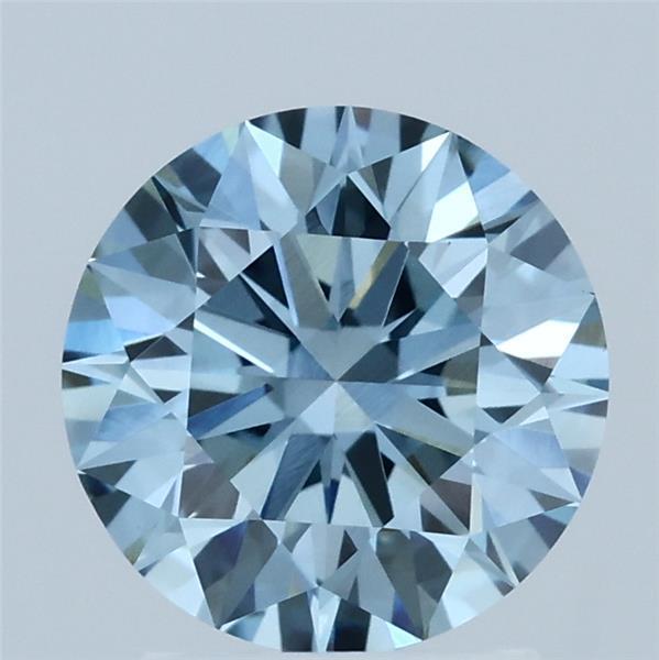 2.04 Ct. Fancy Vivid Blue Round Lab Grown Diamond