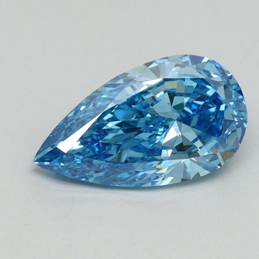 1.03 Ct. Fancy Vivid Blue Pear Lab Grown Diamond