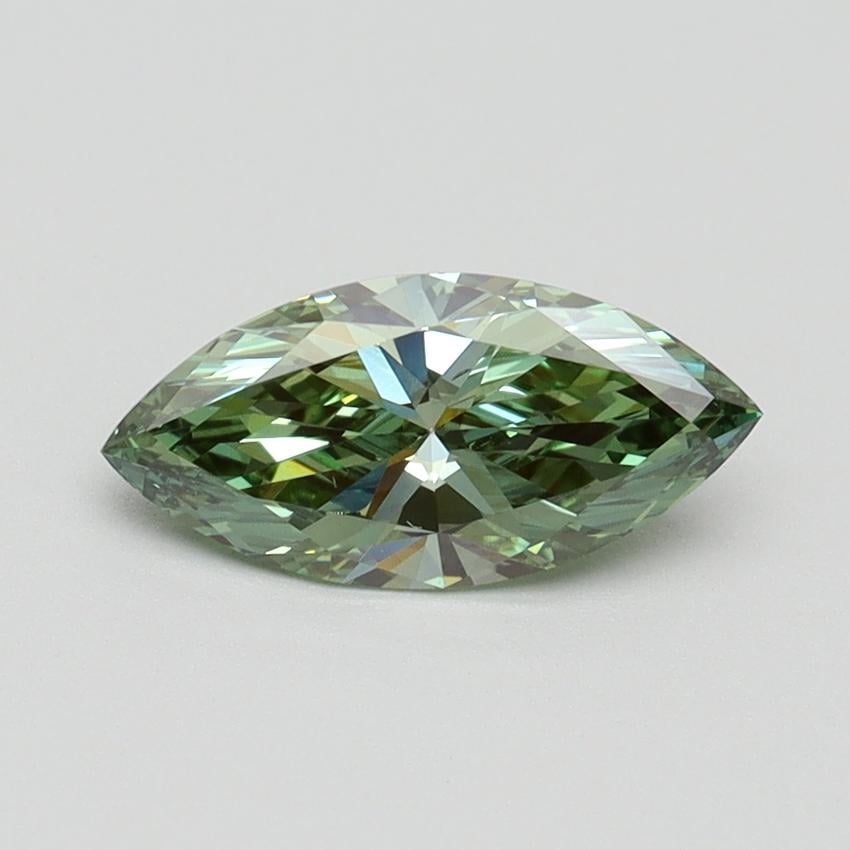 0.80 Ct. Fancy Vivid Green Marquise Lab Grown Diamond