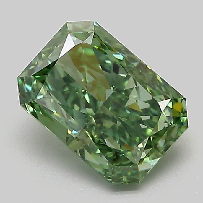 1.44 Ct. Fancy Vivid Green Radiant Lab Grown Diamond
