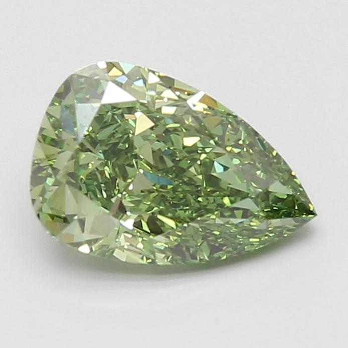 2.09 Ct. Fancy Vivid Green Pear Lab Grown Diamond