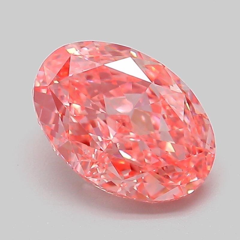 2.10 Ct. Fancy Vivid Pink Oval Lab Grown Diamond