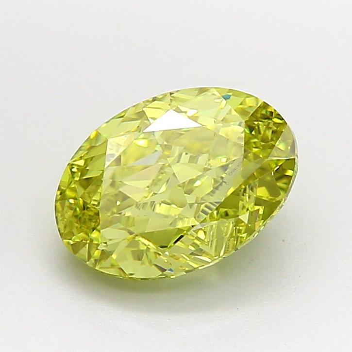 2.02 Ct. Fancy Intense Greenish Yellow Oval Lab Grown Diamond