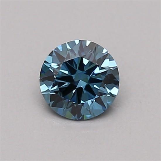 0.32 Ct. Fancy Vivid Blue Round Lab Grown Diamond