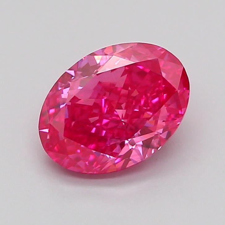 1.62 Ct. Fancy Deep Pink Oval Lab Grown Diamond