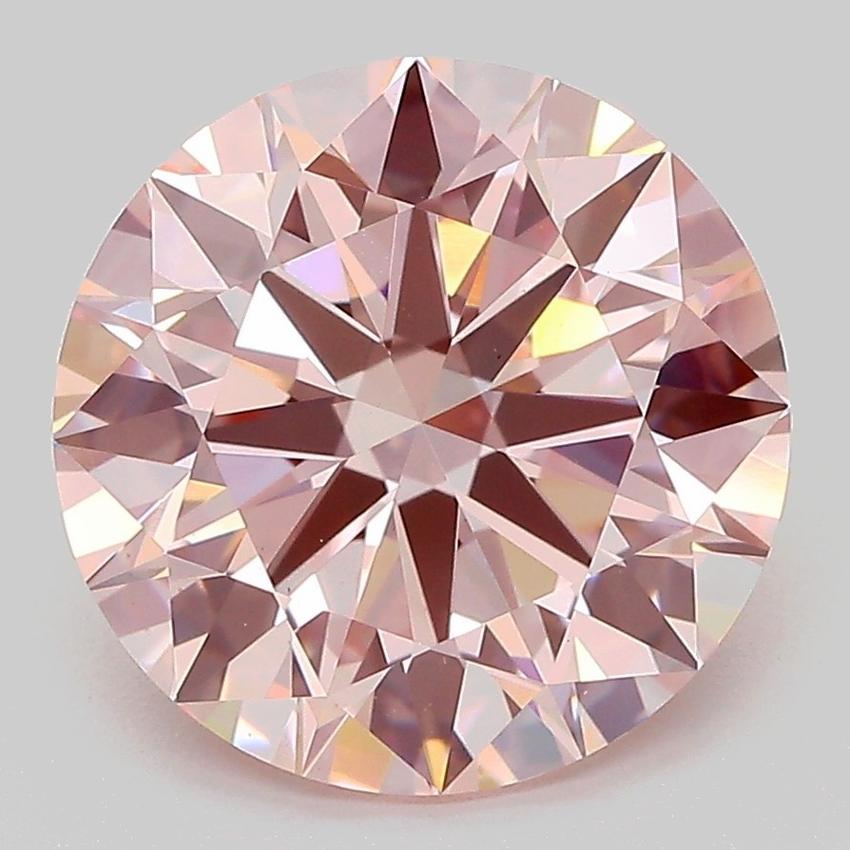 4.99 Ct. Fancy Intense Pink Round Lab Grown Diamond
