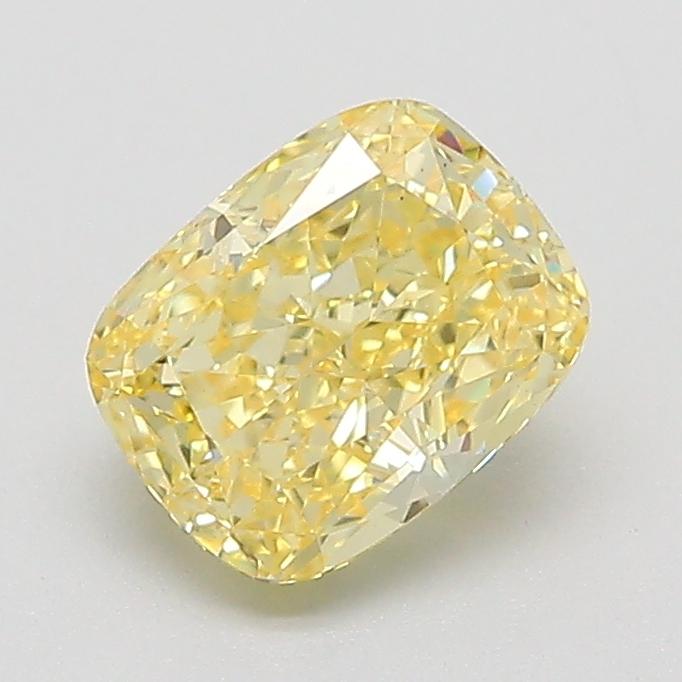1.19 Ct. Fancy Yellow Cushion Lab Grown Diamond