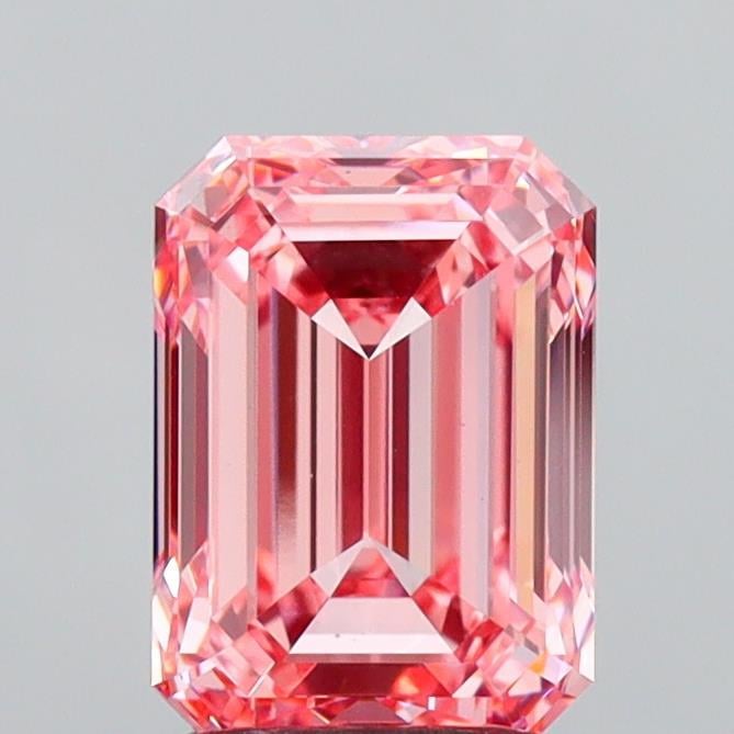 2.55 Ct. Fancy Vivid Pink Emerald Lab Grown Diamond