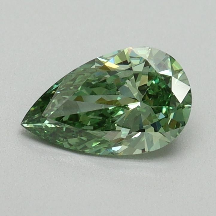 0.60 Ct. Fancy Vivid Pacific Green Pear Lab Grown Diamond