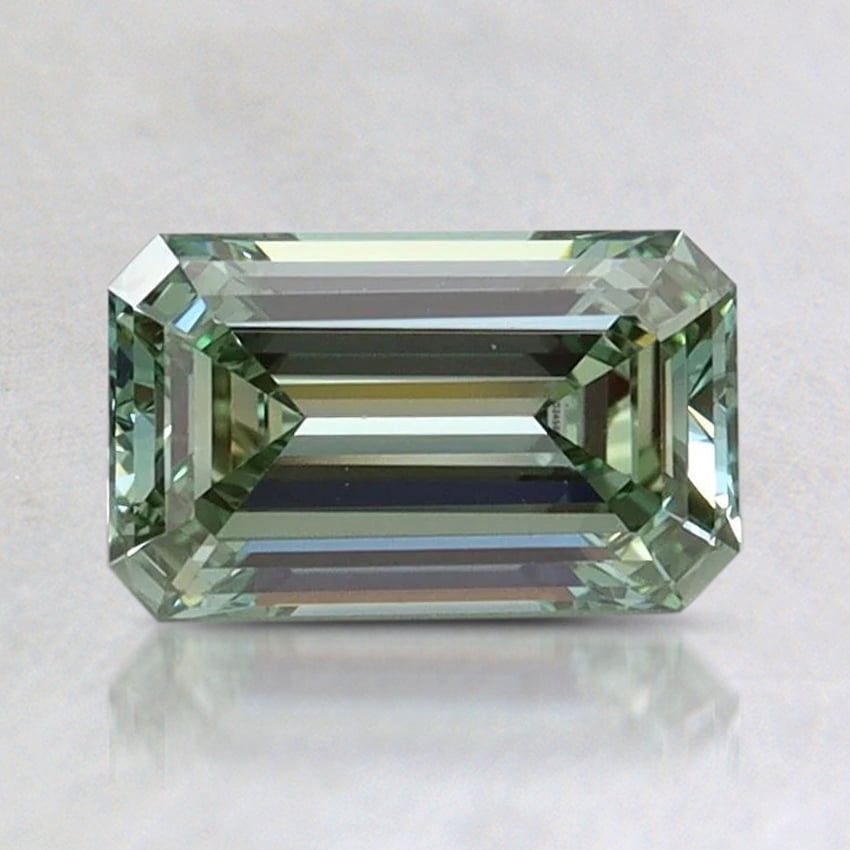 1.0 Ct. Fancy Intense Pacific Green Emerald Lab Grown Diamond