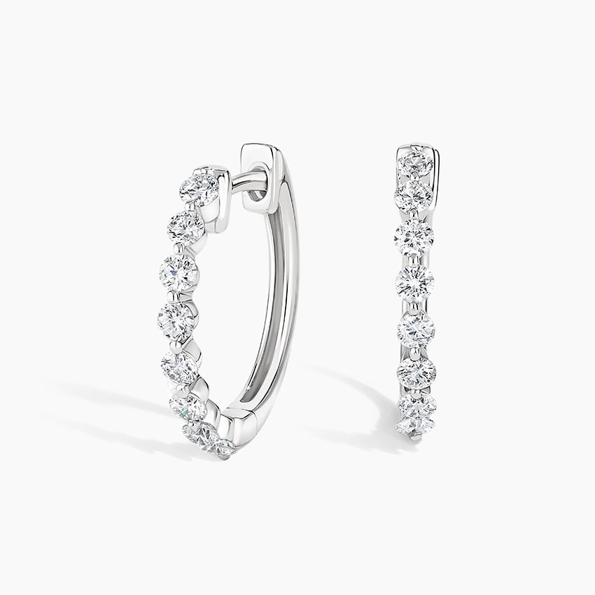 Diamond Huggie Hoop Earrings - Shaftel Diamonds