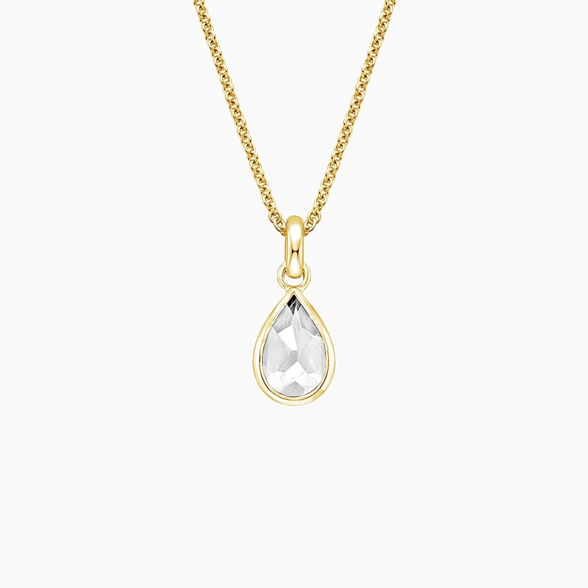 Teardrop Moissanite Pendant - Brilliant Earth