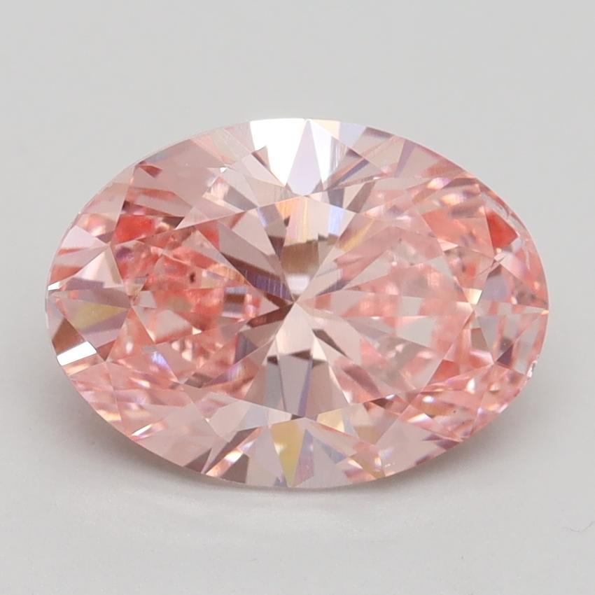 2.70 Ct. Fancy Intense Pink Oval Lab Grown Diamond