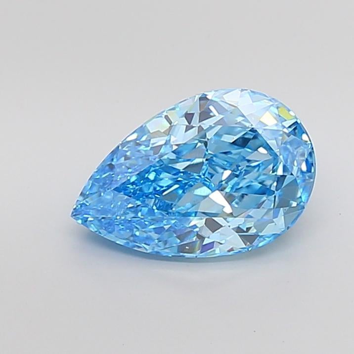 4.01 Ct. Fancy Vivid Blue Pear Lab Grown Diamond