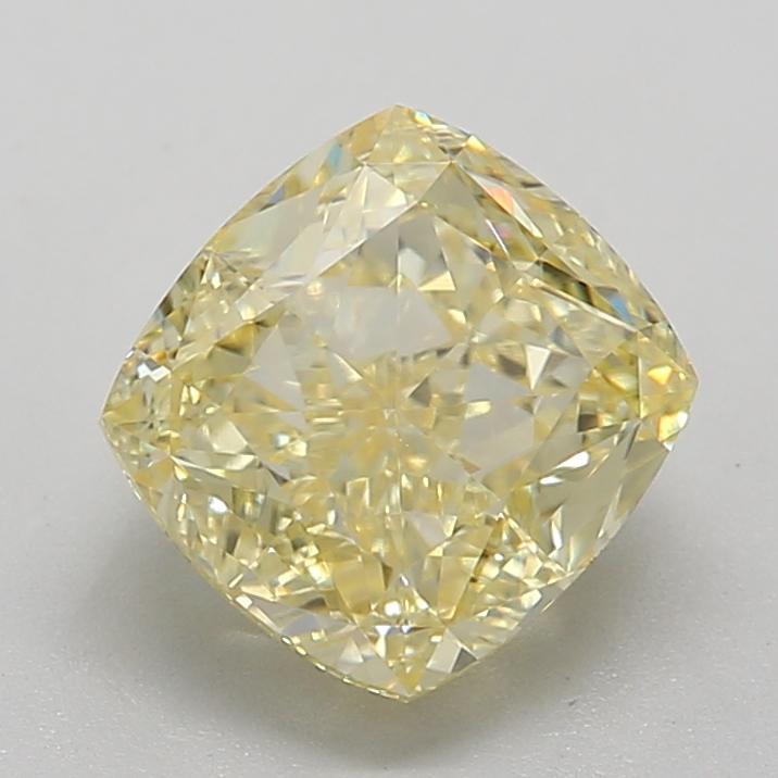 2.27 Ct. Fancy Intense Yellow Cushion Lab Grown Diamond