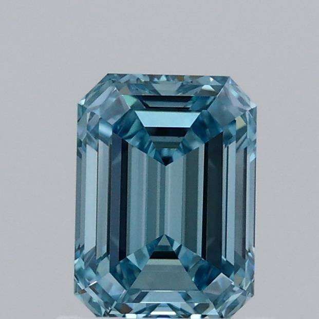 0.97 Ct. Fancy Vivid Blue Emerald Lab Grown Diamond