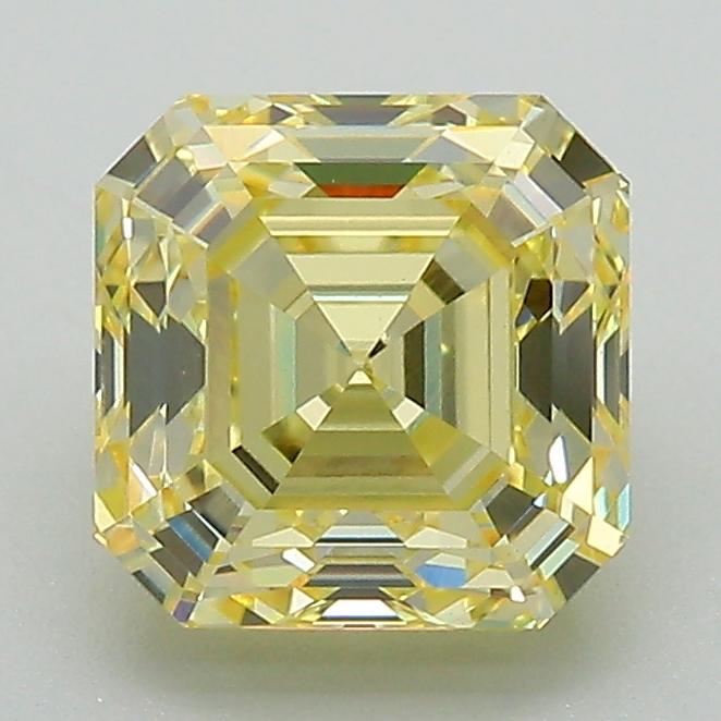 2.19 Ct. Fancy Intense Yellow Asscher Lab Grown Diamond