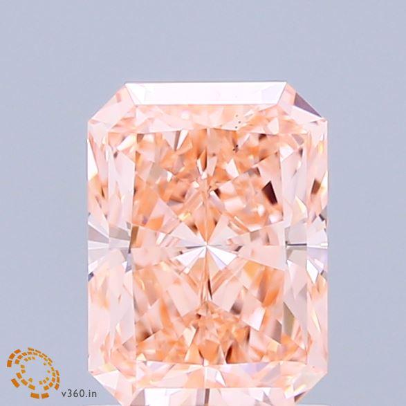 1.51 Ct. Fancy Vivid Pink Radiant Lab Grown Diamond