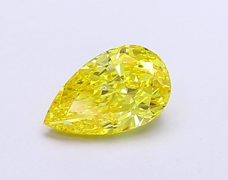 1.0 Ct. Fancy Vivid Yellow Pear Lab Grown Diamond