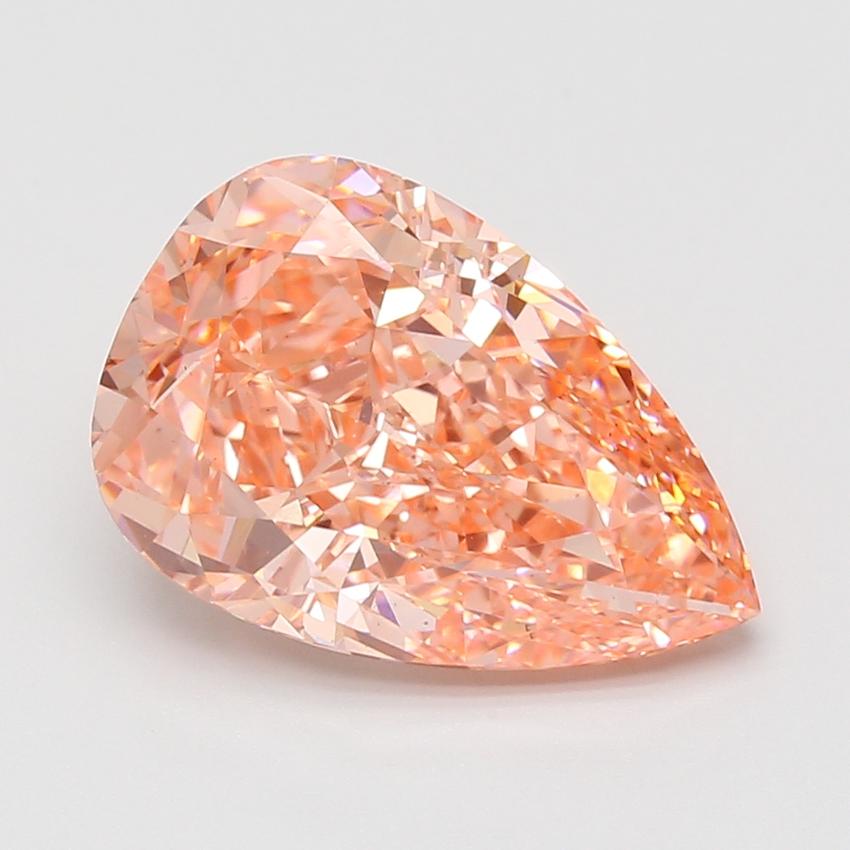6.09 Ct. Fancy Vivid Pink Pear Lab Grown Diamond