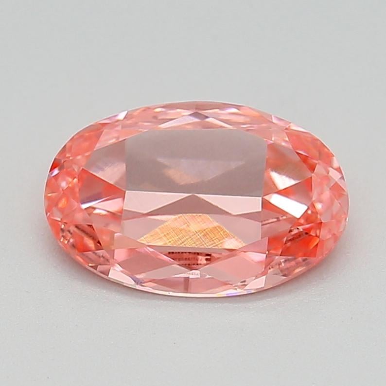 0.57 Ct. Fancy Intense  Pink Oval Lab Grown Diamond