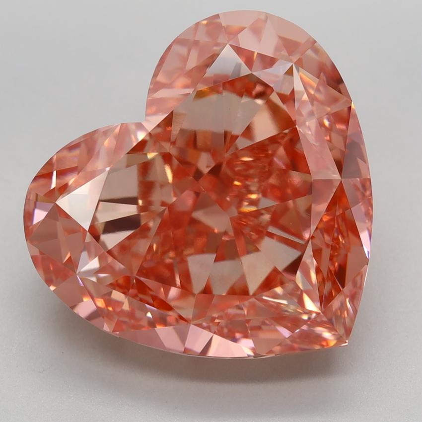 10.09 Ct. Fancy Vivid Pink Heart Lab Grown Diamond