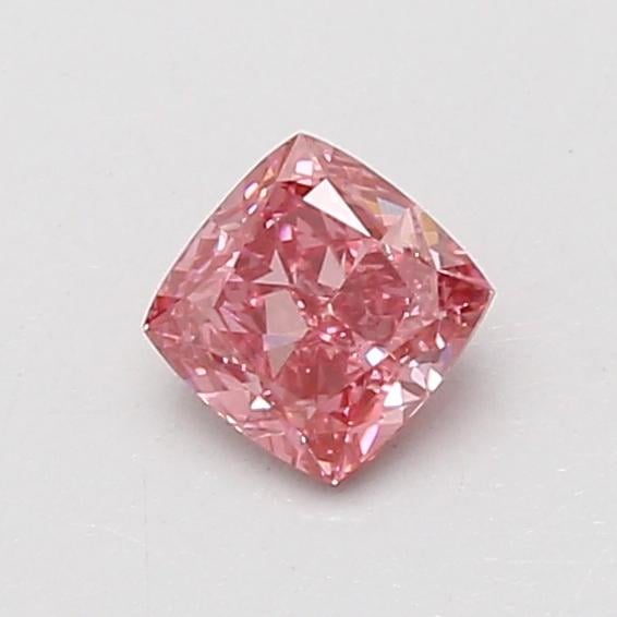 0.54 Ct. Fancy Vivid Pink Cushion Lab Grown Diamond