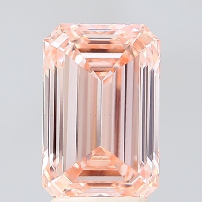 3.07 Ct. Fancy Intense Orange Pink Emerald Lab Grown Diamond