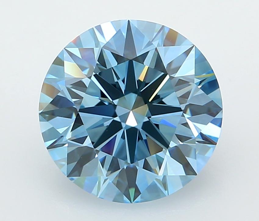 3.50 Ct. Fancy Vivid  Blue Round Lab Grown Diamond