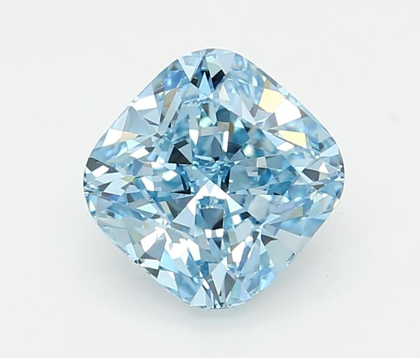 2.08 Ct. Fancy Vivid  Blue Cushion Lab Grown Diamond