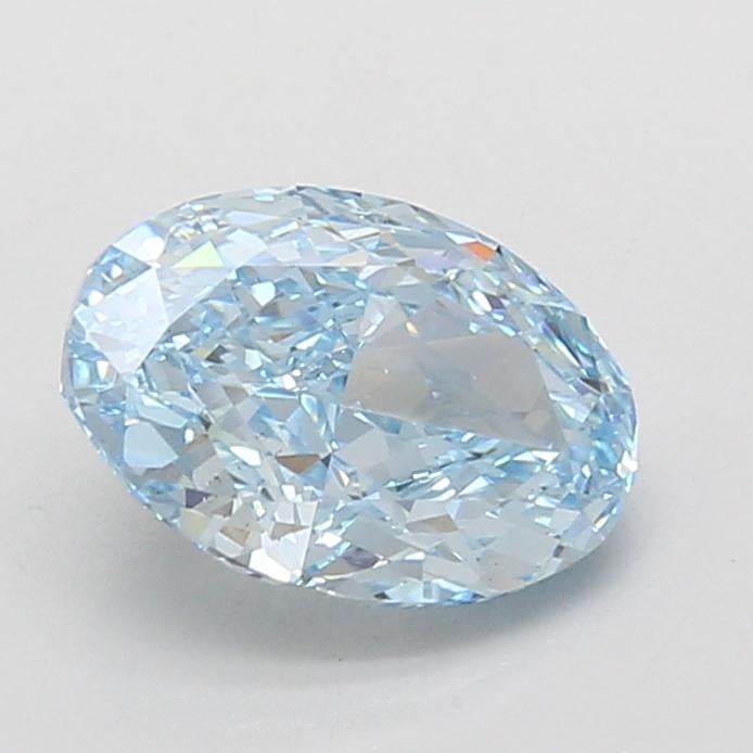 2.03 Ct. Fancy Vivid Blue Oval Lab Grown Diamond