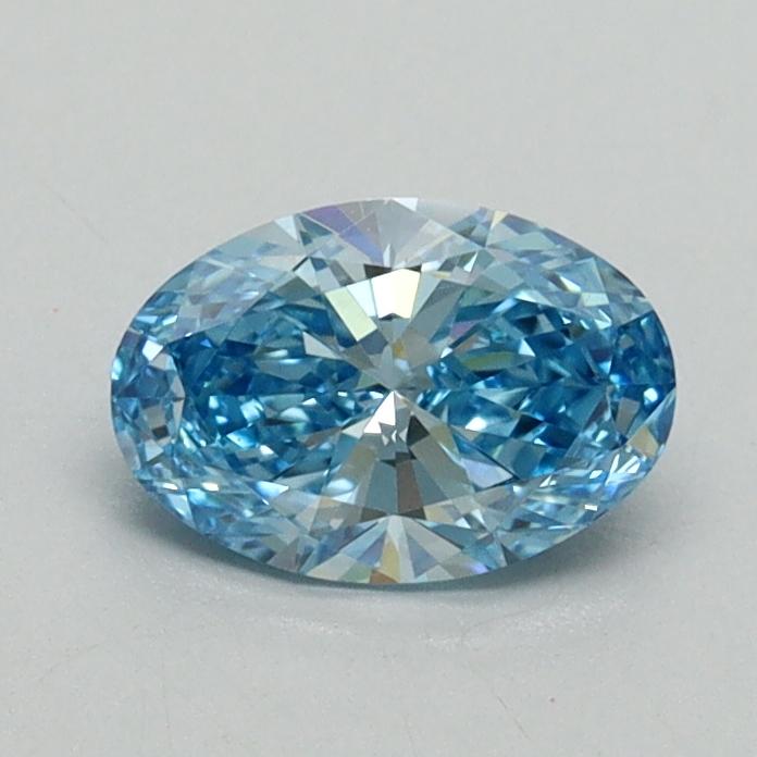 0.62 Ct. Fancy Vivid Blue Oval Lab Grown Diamond
