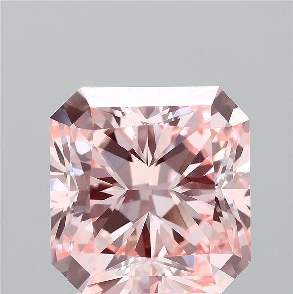 3.01 Ct. Fancy Vivid  Pink Radiant Lab Grown Diamond
