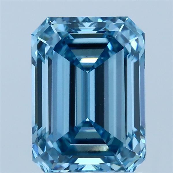 2.10 Ct. Fancy Vivid  Blue Emerald Lab Grown Diamond