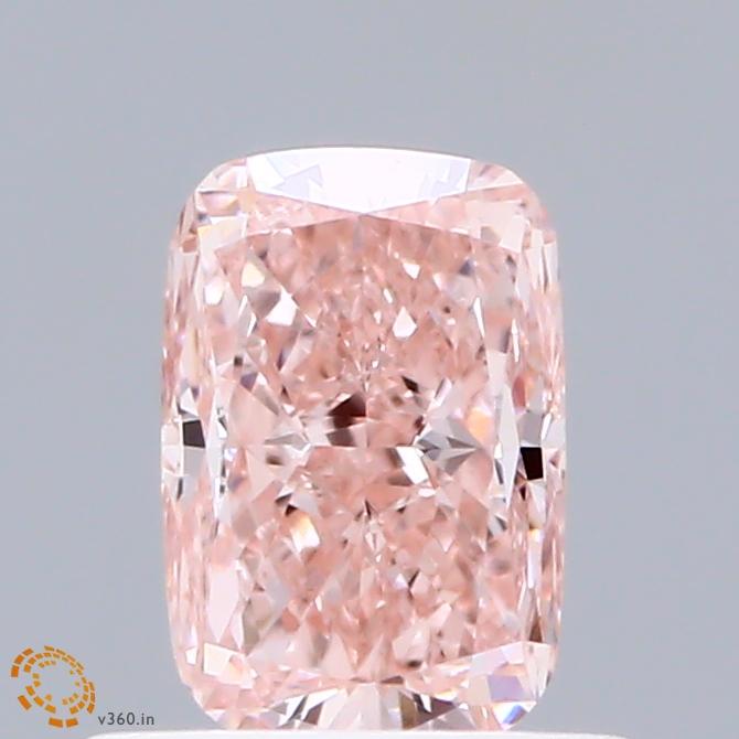 0.77 Ct. Fancy Intense  Pink Cushion Lab Grown Diamond