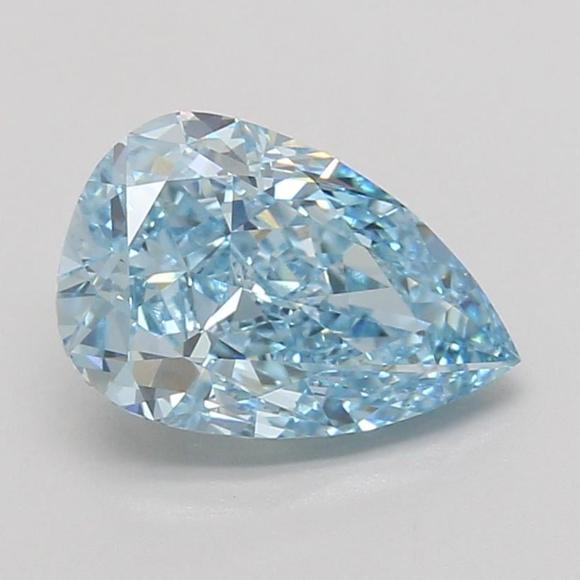 3.01 Ct. Fancy Vivid Blue Pear Lab Grown Diamond