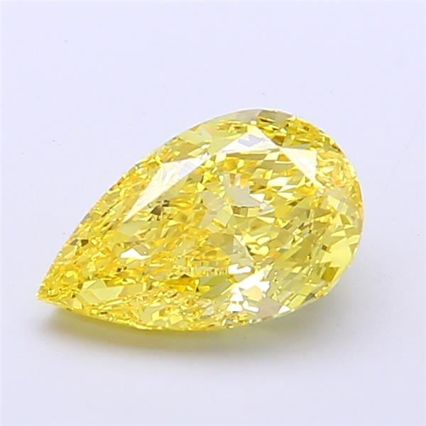 1.53 Ct. Fancy Vivid Yellow Pear Lab Grown Diamond