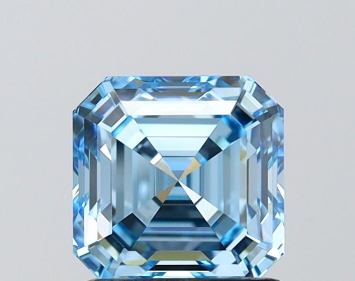 1.51 Ct. Fancy Vivid Blue Asscher Lab Grown Diamond