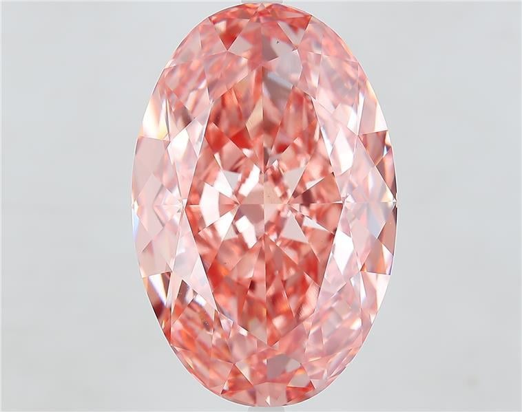 20.10 Ct. Fancy Vivid  Pink Oval Lab Grown Diamond