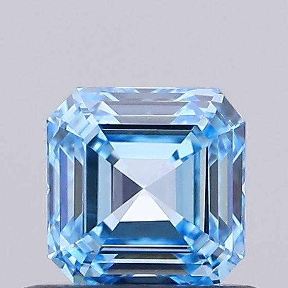 0.55 Ct. Fancy Vivid Blue Asscher Lab Grown Diamond