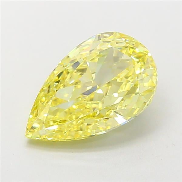 2.44 Ct. Fancy Intense  Yellow Pear Lab Grown Diamond