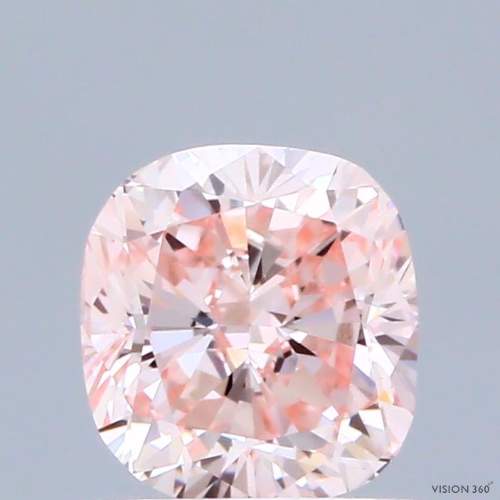 1.09 Ct. Fancy Intense Pink Cushion Lab Grown Diamond