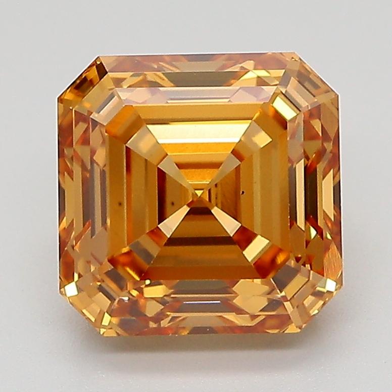 3.01 Ct. Fancy Light  Brown Asscher Lab Grown Diamond