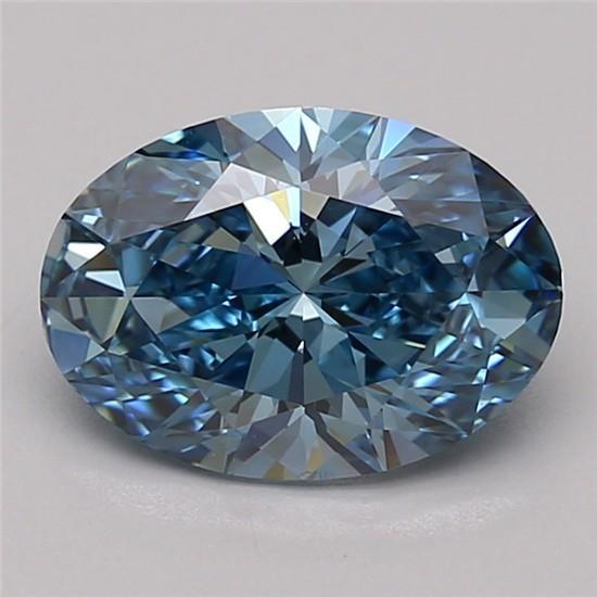 1.81 Ct. Fancy Vivid Blue Oval Lab Grown Diamond