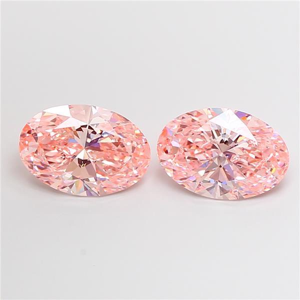 4.02 Ct. Fancy Vivid Pink Oval Lab Grown Diamond