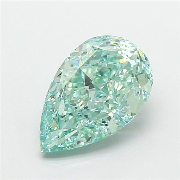 1.88 Ct. Fancy Vivid Green Pear Lab Grown Diamond
