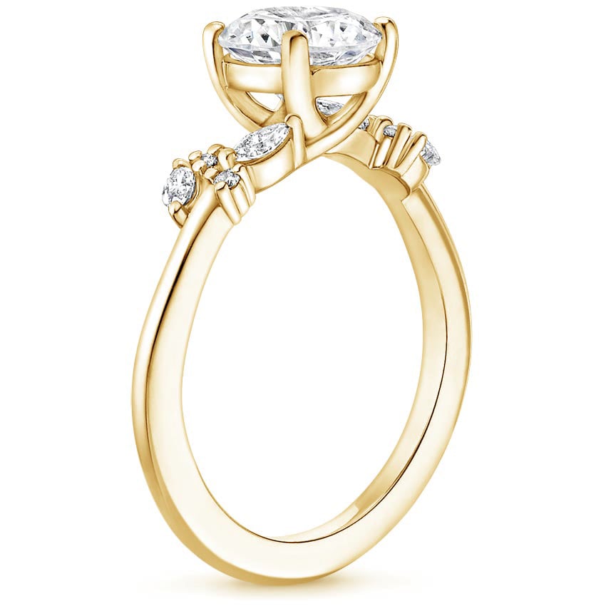 18K Yellow Gold Arden Diamond Ring, large side view